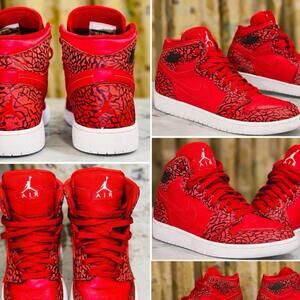 Size 5Y -Jordan 1 Retro High Premium BG Red Elephant 838850-600 Women’s Size 6.5
